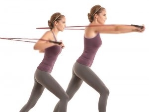تقویت عضلات قفسه سینه با کش های ورزشی